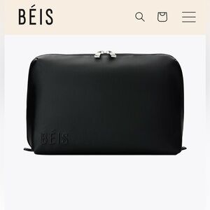 BEIS Black Cosmetic Bag